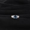 London Blue Topaz Gemstone 925 Sterling Silver Pretty Wedding Ring For Bride CZR-15-7