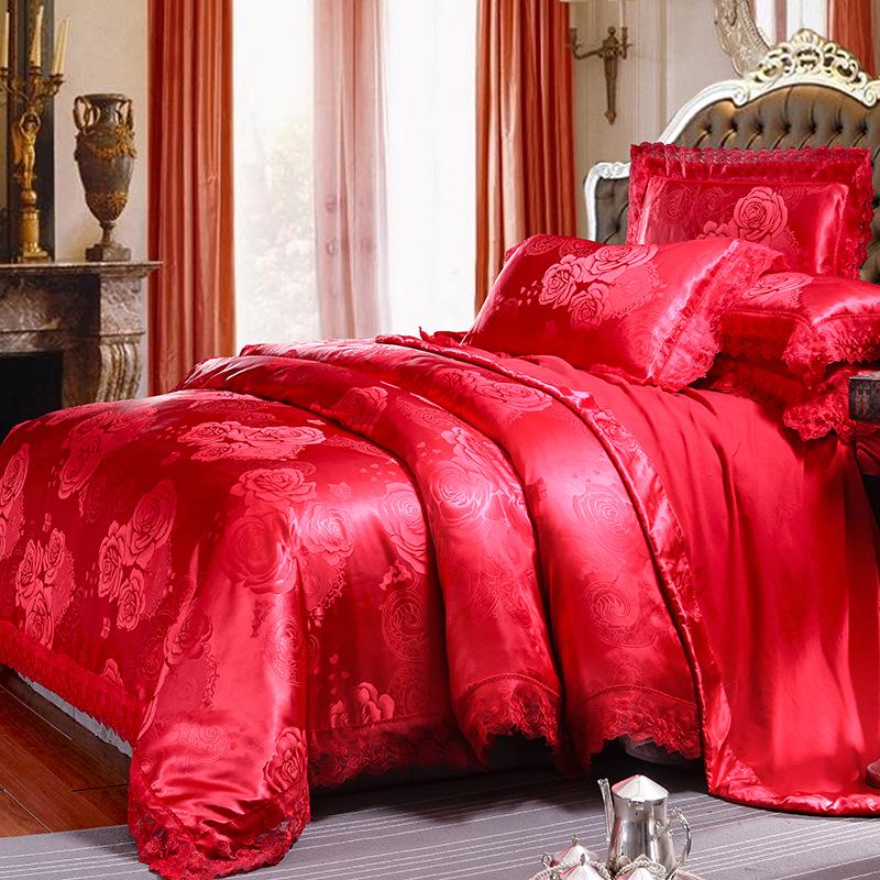 WTEMPO Brand Fashion European and American Cotton Jacquard 4pcs Bedding
