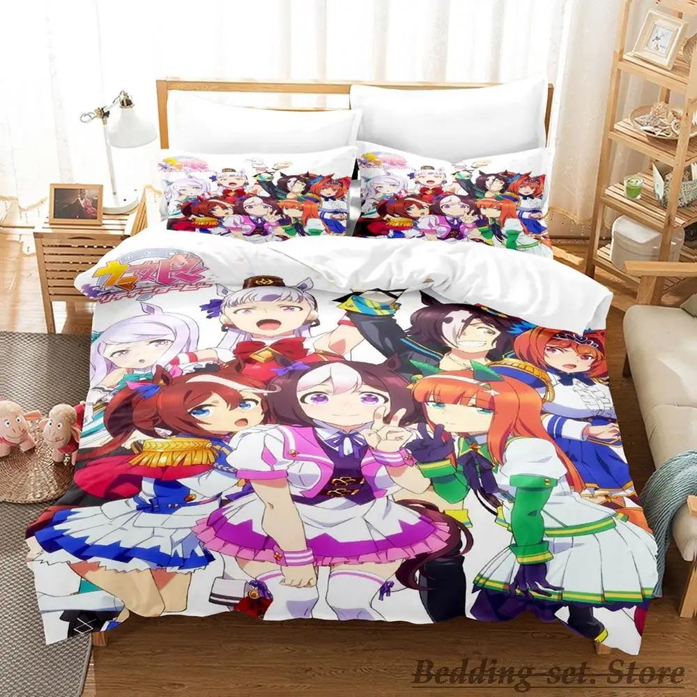 Pretty Derby Bedding Set Single Twin Full Queen King Size Bed Set Adult Kid Bedroom Duvetcover Sets Anime parure de lit Bed