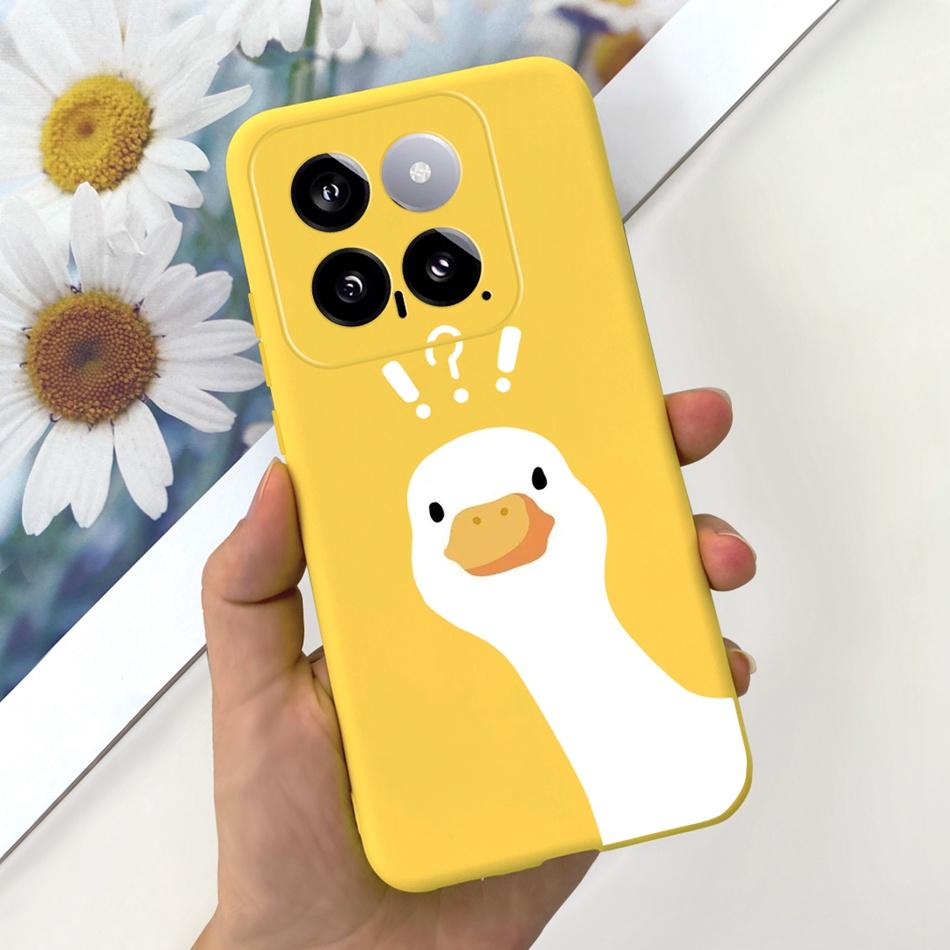 For Xiaomi 14 Phone Case Xiaomi Mi 14 5G Mi14 2024 Cute Cat Cartoon Jelly Silicon Soft Protective Back Cover