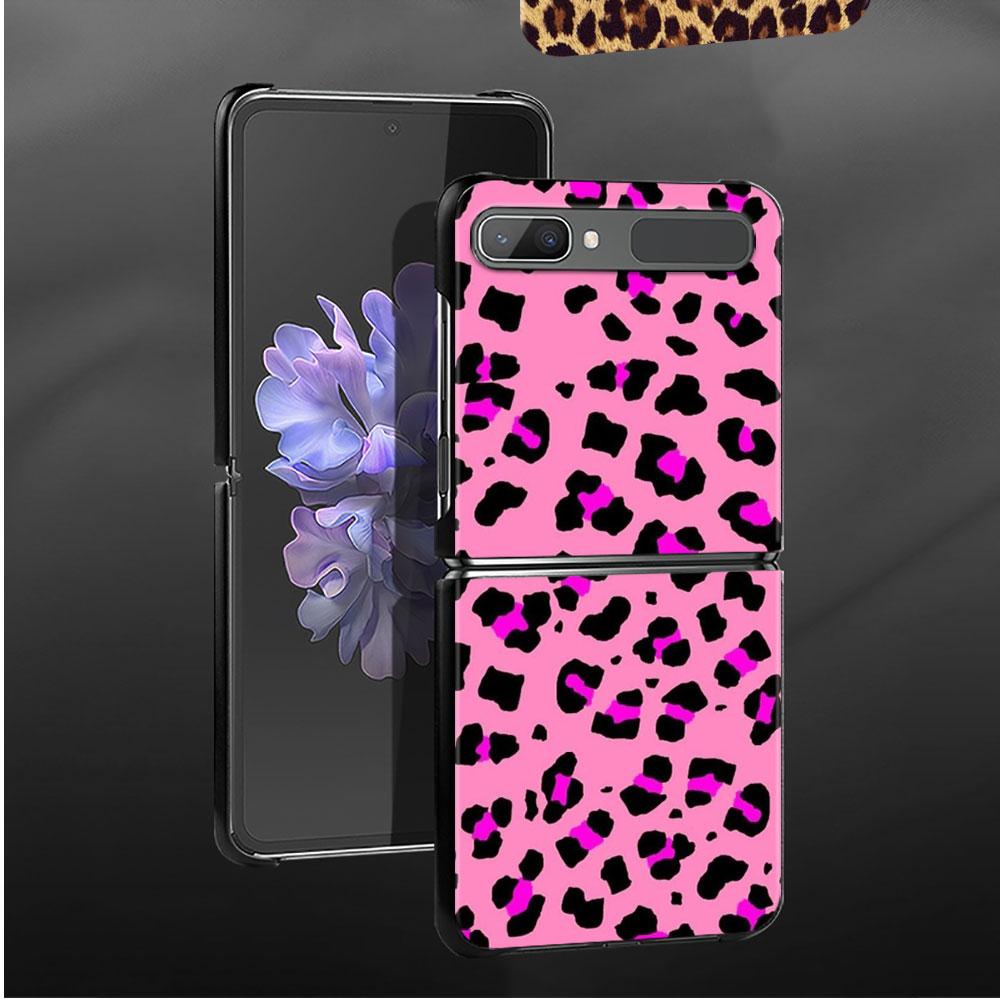 Fashion Leopard Print Panther Black Pc For Samsung Galaxy Zflip3 Z Flip3 5g Zflip Flip Smartphone Case