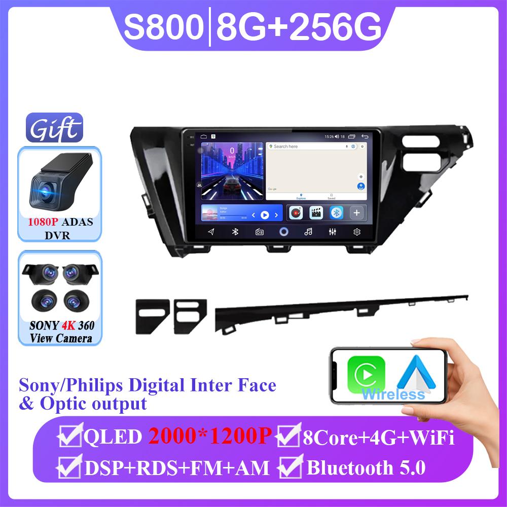 Android Car For Toyota Camry 8 XV 70 2017 - 2020 Car Unit Multimedia Carplay Android Auto 4G 2din GPS Player Radio Wireless BT