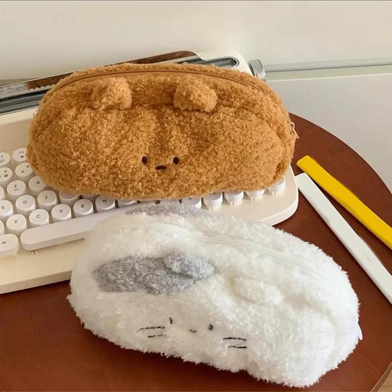 Oryginalny Pluszowy Piórnik Uroczy Ins Wielofunkcyjny Torba do Przechowywania o Dużej Pojemności Torba na Artykuły Papiernicze dla Ucznia Piórnik Szkolny