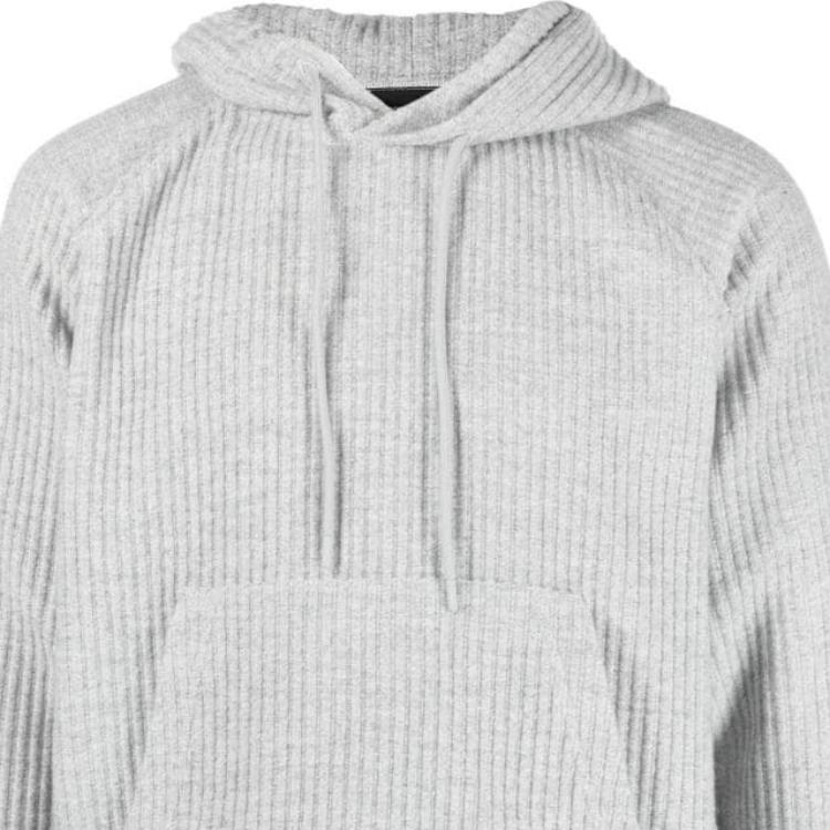 Emporio Armani Ss23 Solid Color Hooded Pullover Long Sleeve Sweatshirt Men Sweatshirt Light-Gray 6L1M6W-1JZ3Z-0664
