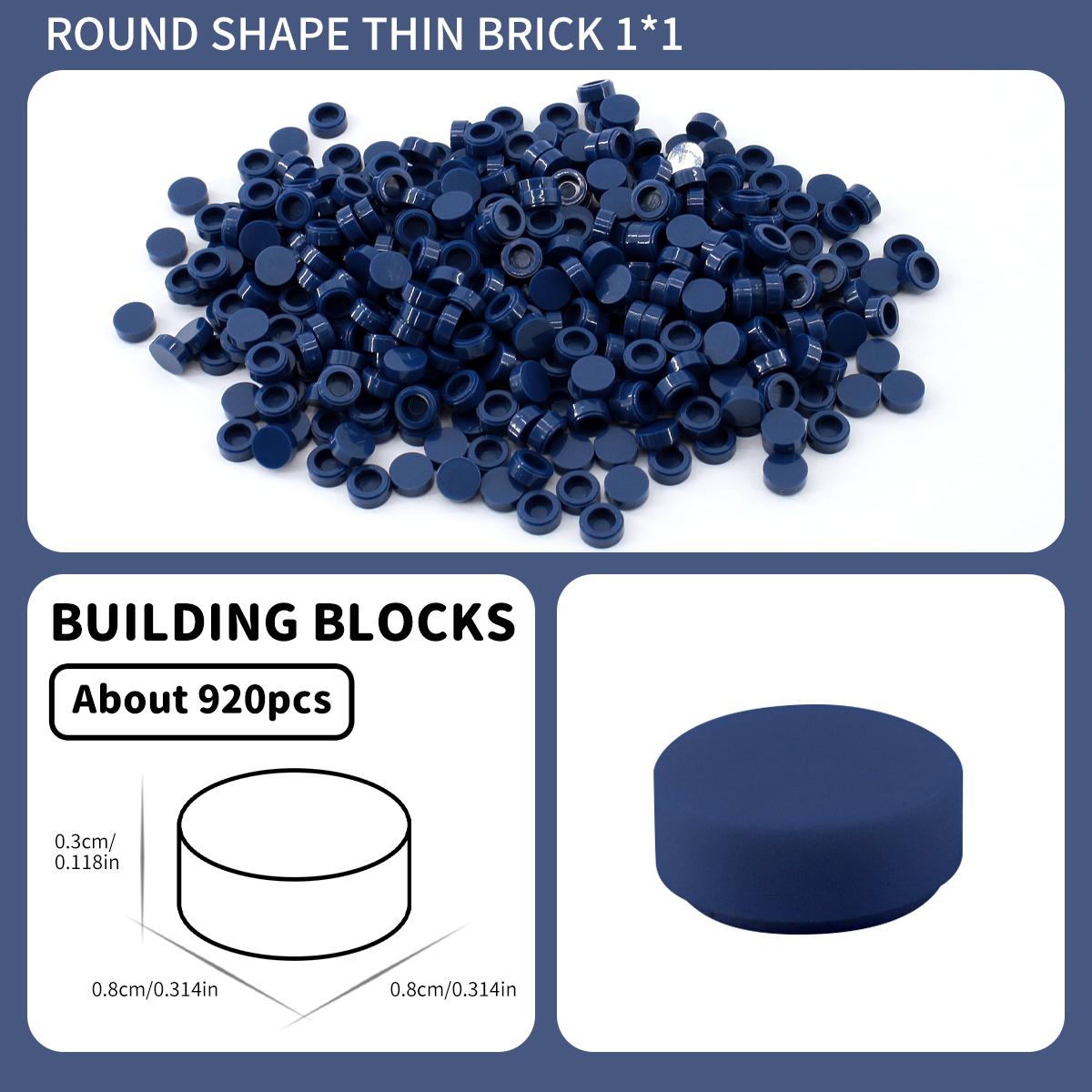 

100g1x1Round DlY Building Blocks Thick FiguresBricks Dots Learning Imaginative SizeCompatible Including Plastic Playthings forChildren 100g 1x1 Round темно-синий