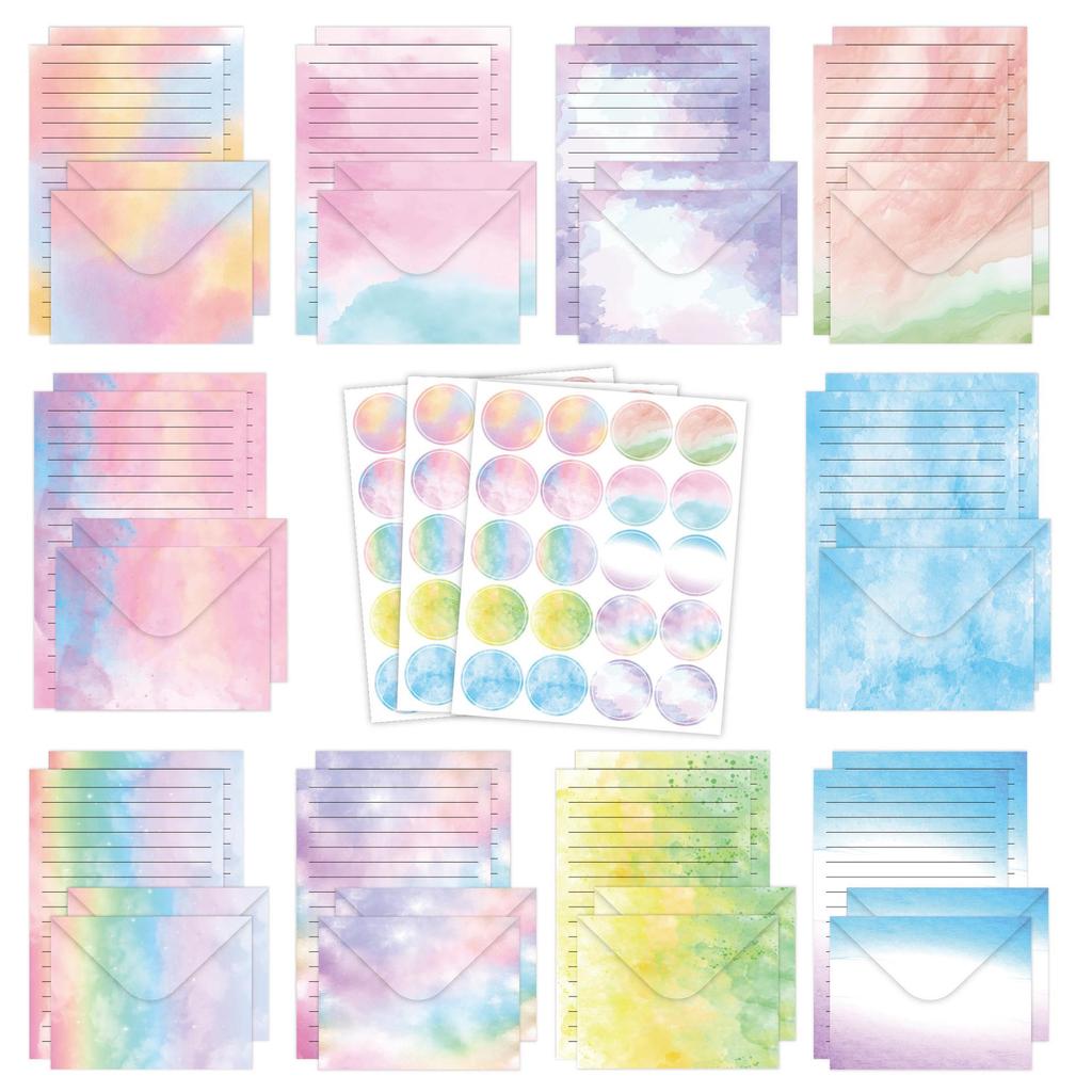 Set di Buste Regalo Letterarie Creative ad Acquerello da 160 Pezzi