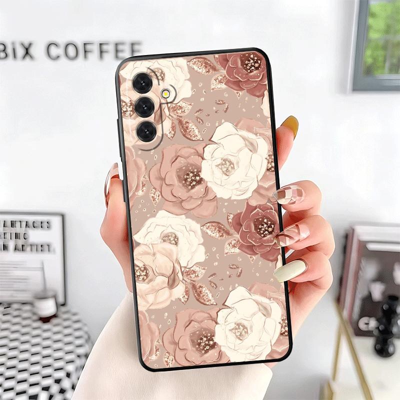 Beautiful Rose Gold Art Soft Phone Case for Samsung A17 A37 A57 A16 A26 A36 A56 A15 A25 A35 A55 A14 A24 A34 A54 A13 A23 A33 A53