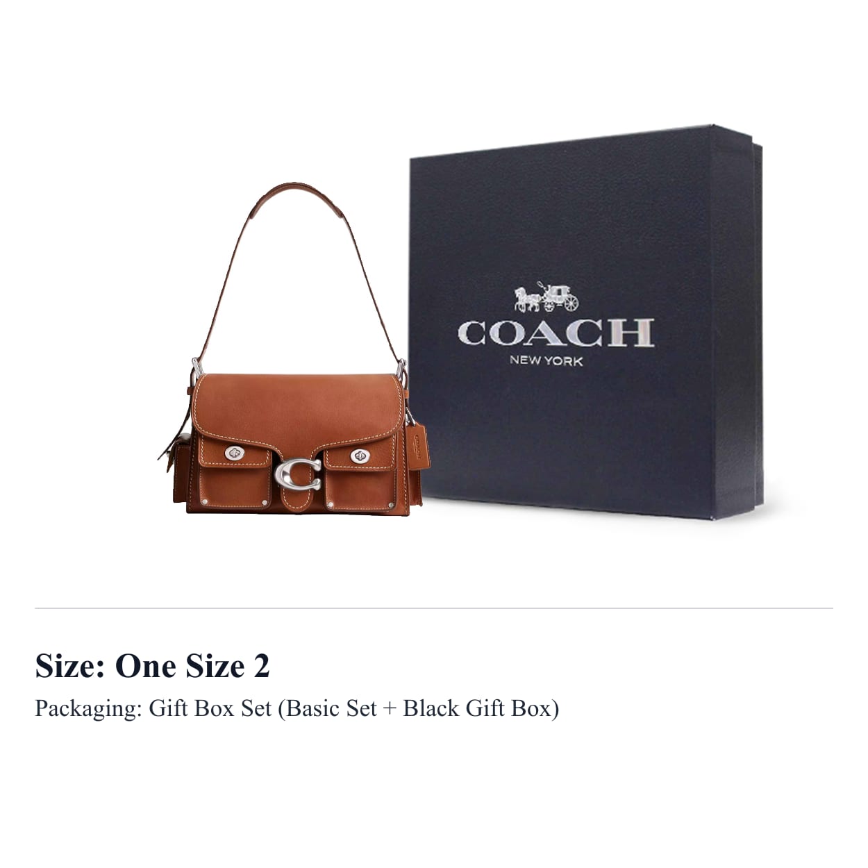 COACH CargoSoft Tabby Grain Leather Shoulder