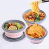 Portable Folding Lunch Box Bowl Sets Silicone 3Pcs/Set Food Container Outdoor Camping Tableware Set Foldable Salad Bowl With Lid