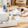 Plastic Rectangular Tissue Holder Large Capacity with Mobile Phone Stand Tissue Box Non-slip Stationery Holder for Home