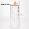 Diamond Pattern Cotton Pad Organizer with Wooden Lid - Multi-Purpose Desktop Storage Box
