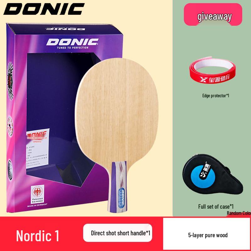 DONIC Nordic 22 Table Tennis Racket, 5-Layer Pure Wood Loop Drive