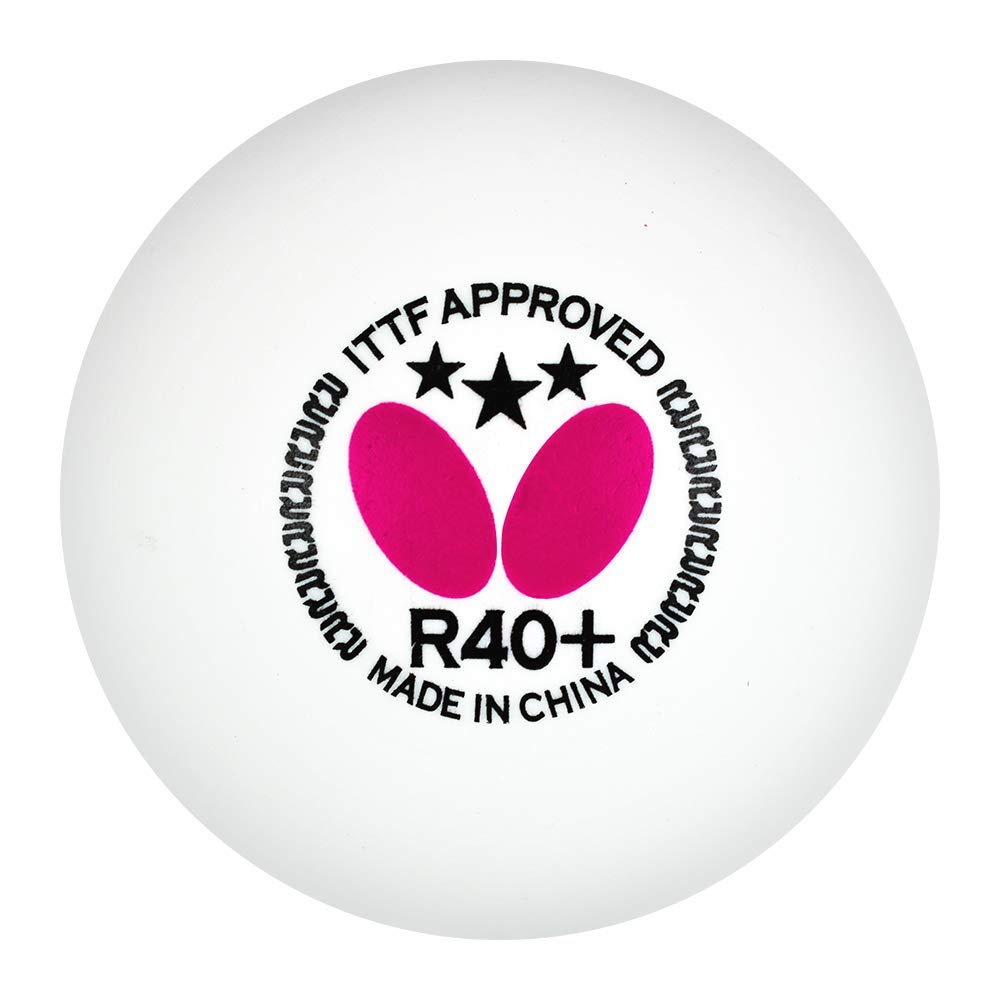 Butterfly Table Tennis Ball Three Star Ball R40+ White 1