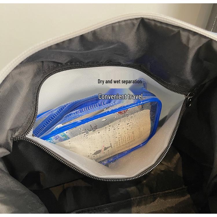 Large Capacity Wet/Dry Separation Fitness Travel Bag - Stylish Portable Handheld & Single Shoulder Crossbody Sports Bag