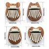 8 Keys Finger Piano Wood Finger Thumb Piano Musical Instrument Portable Wood Finger Piano for Kids Beginners