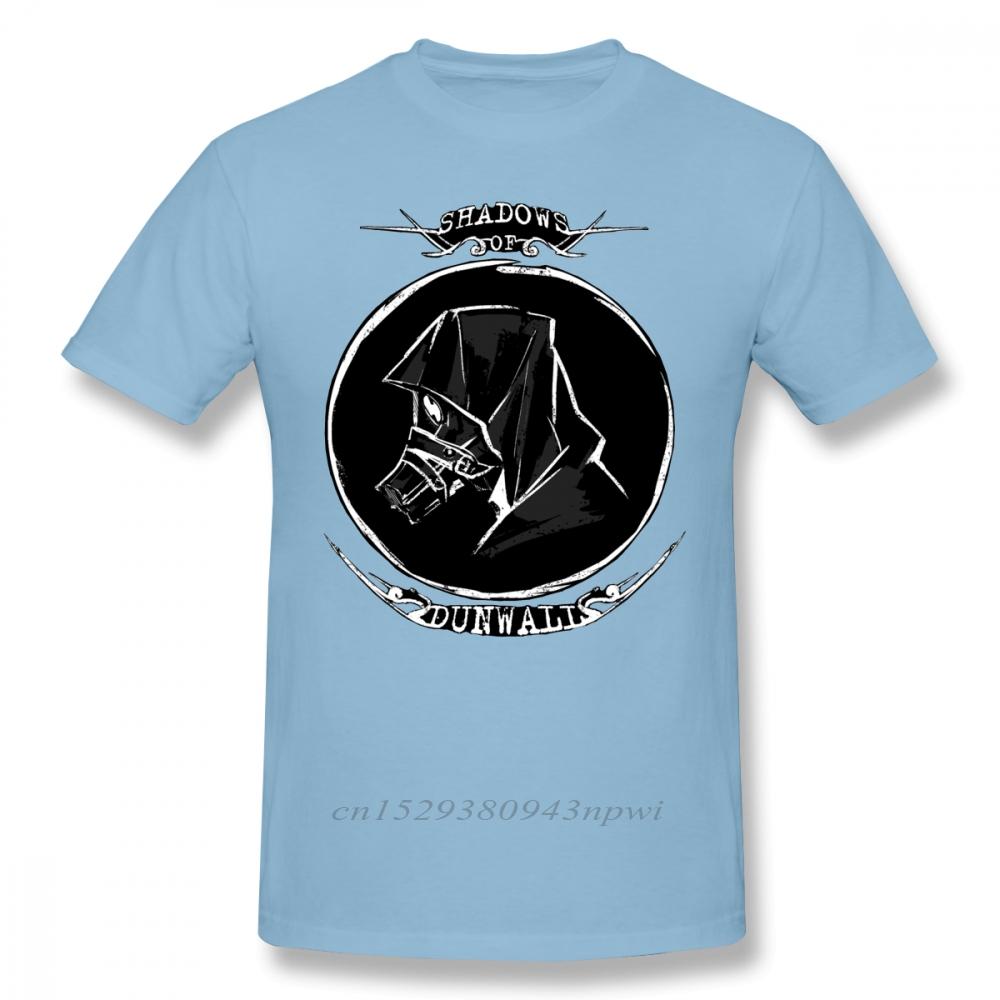 Dishonored T Shirt Black Shadows TShirt Short Sleeve Printed Tee Shirt Mens Cute Beach 100 Cotton Tshirt