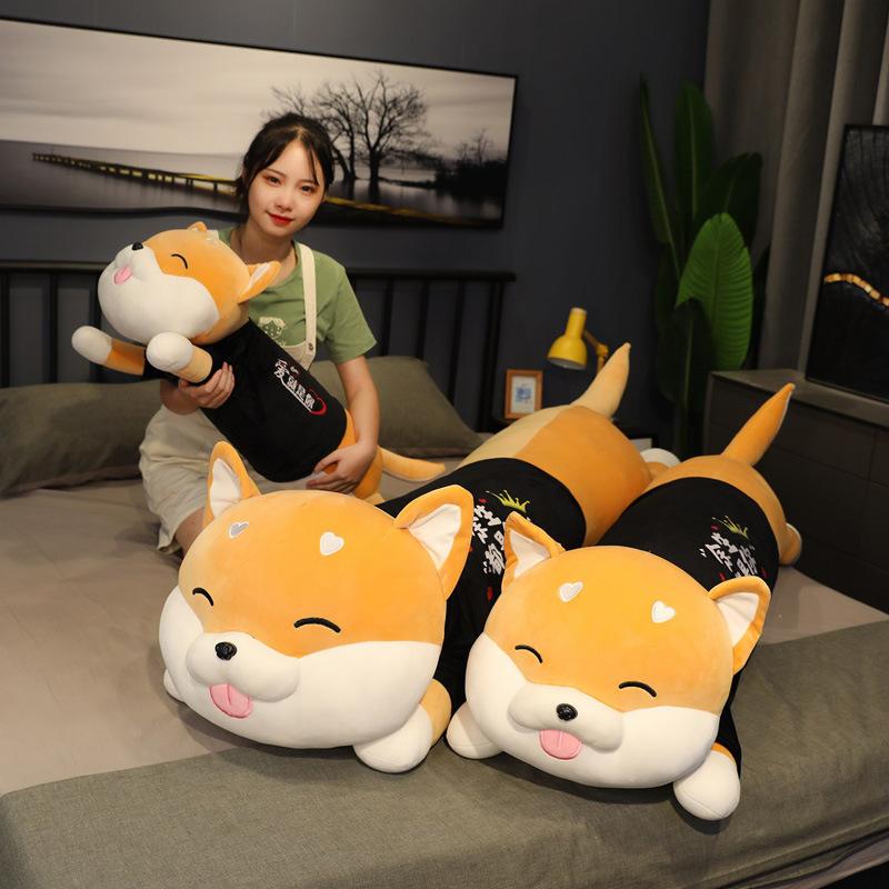 Cartoon Shiba Inu Doll Plush Toy Lying Down Dog Dog Doll Children Baby Soothing Rag Doll Birthday Gift Female