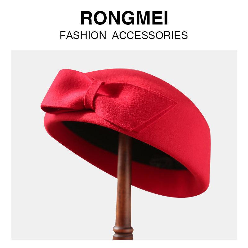 Rongmei's nieuwe herfst- en wintertophoed, newsboyhoed, modieuze schildersmuts, wollen baret, muts tegen de kou, wintermuts