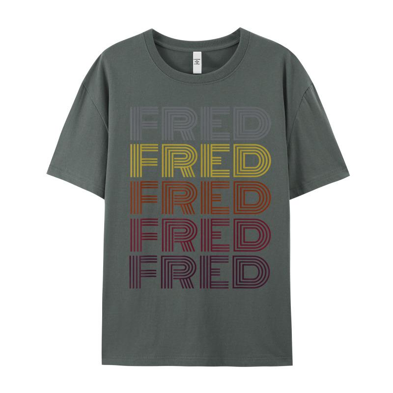 Printing Graphic 365 First Name Fred Crewneck Tshirts Christmas Tees Short Sleeve Boyfriend Funky Cotton Gift Idea T Shirts