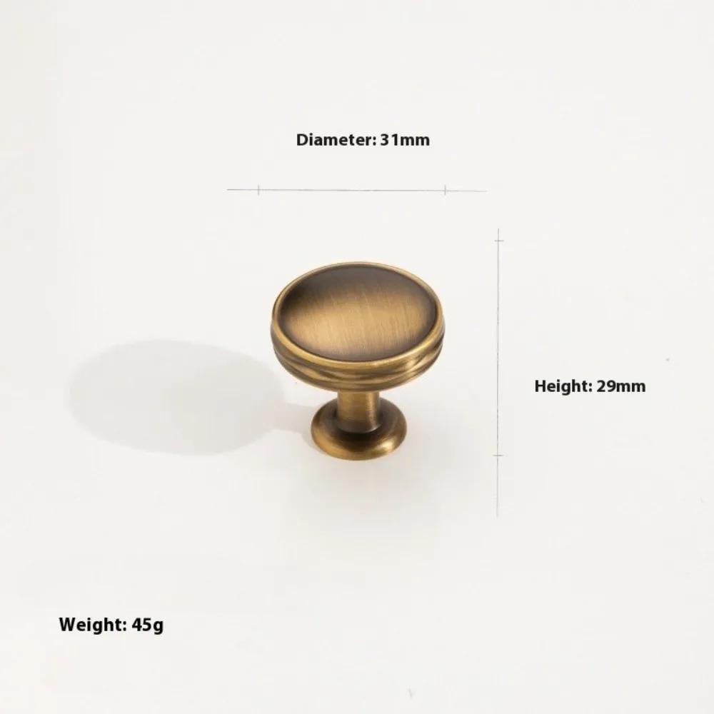 1Pcs New Single Hole Antique Drawer Knob Vintage Multi-size Cabinet Handle Round Luxury Door Handle Pulls Furniture Accessory