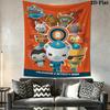Octonauts Heroes Wall Tapestry Aesthetic Wall Hanging Printed Fabric Blanket Decorative Tapestries for Bedroom Living Room Home Decor