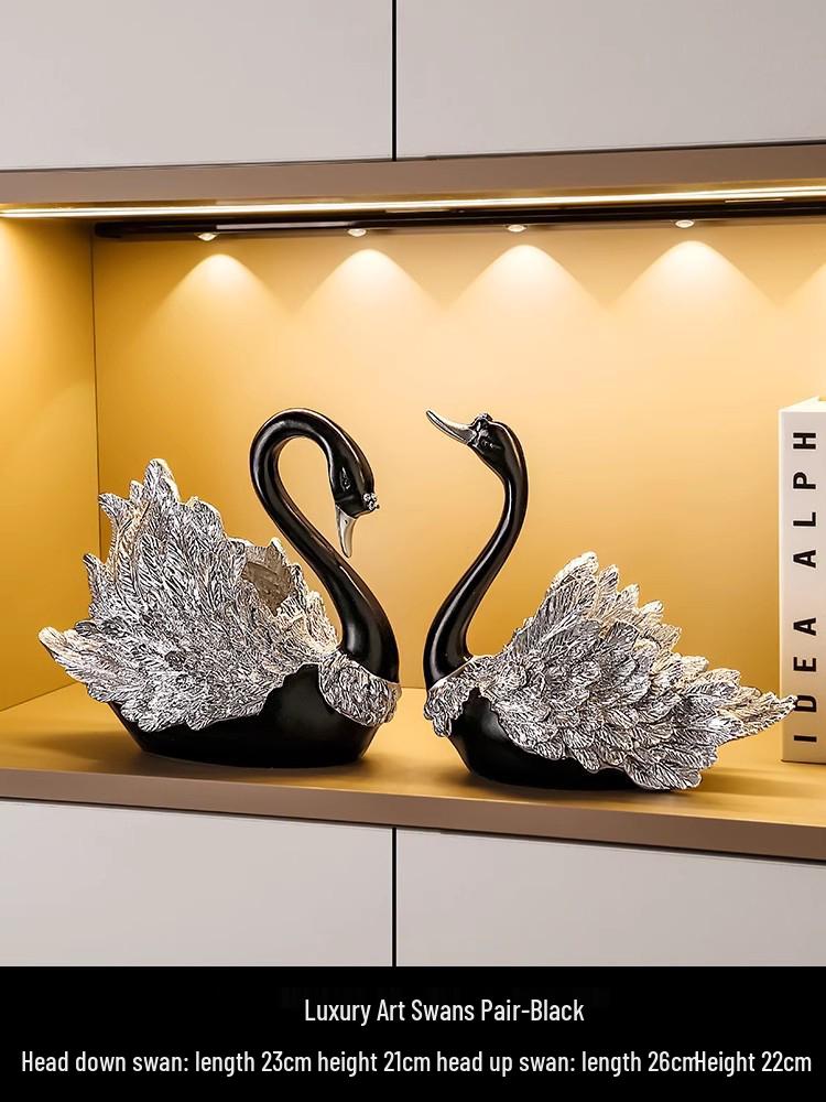 Swan Wine Rack Ornament - Elegant Display for Living Room or Dining Cabinet