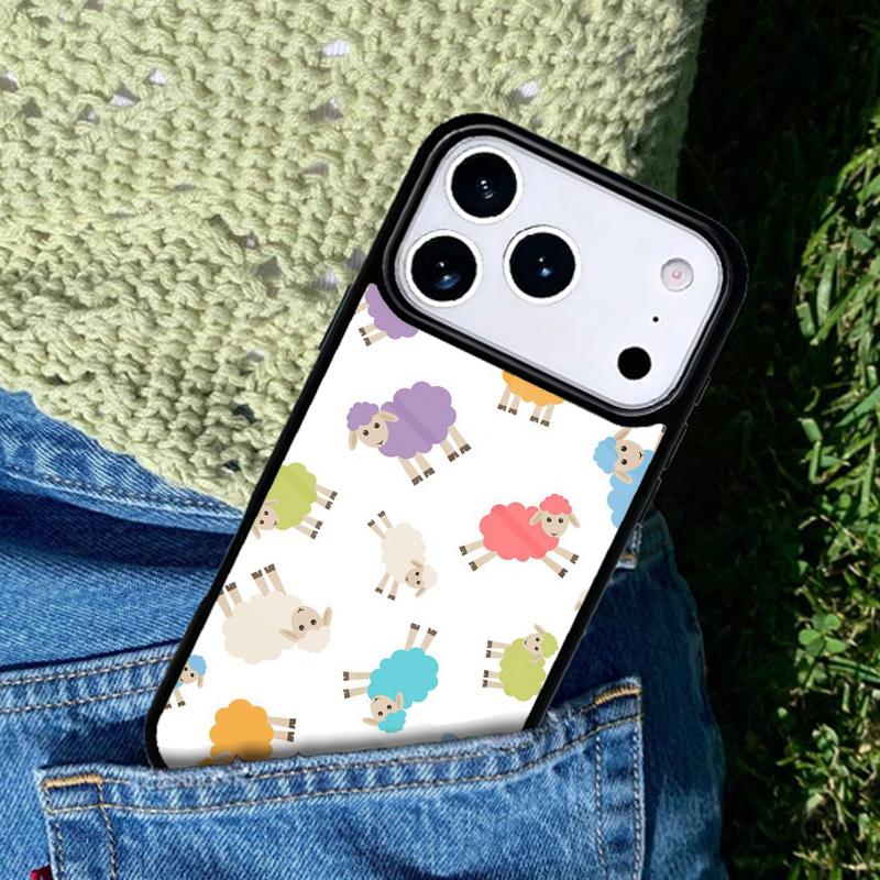 Colorful Sheep Phone Case Cover for IPhone 11 12 13 14 15 16e 17 Pro Max Coque for IPhone 17 Air
