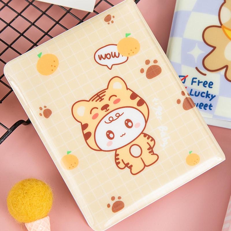 Cartoon-Bär-Fotoalbum, 7,6 cm, 64 Taschen, Liebesherz, hohl, Kpop-Kartenbinder, Fotokarten-ID-Halter, Taschen, Namenskarte, Geschenkbuch