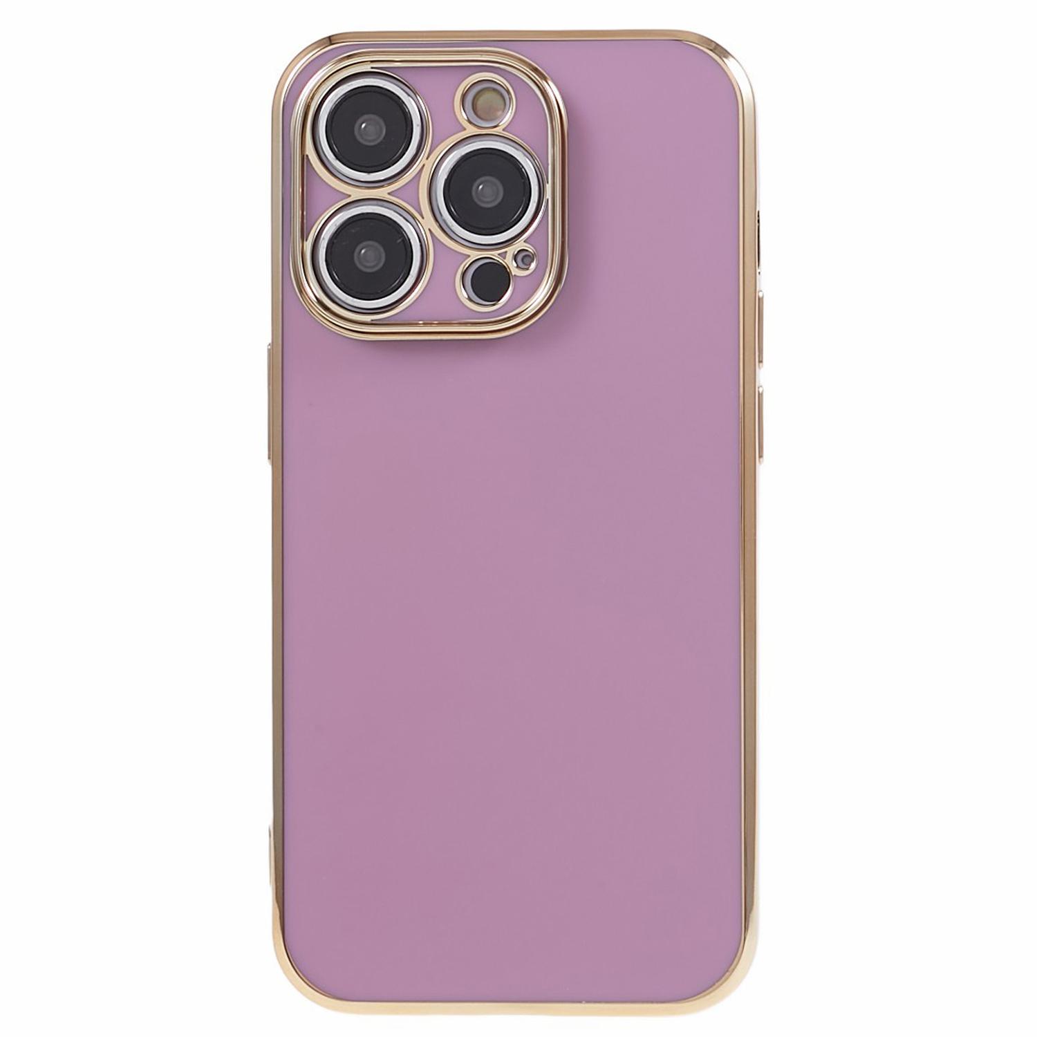 

For iPhone 13 Pro Max Case Glossy 6D Electroplating TPU Protective Cover Purple