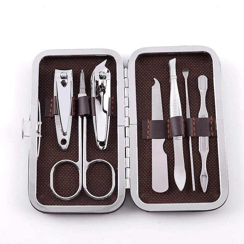 SunelPort Luxurious Infant Nail Trim Set 7 1 Stainless Steel Nail Clippers Trimmer Box-Portable Professional Durable Baby Care