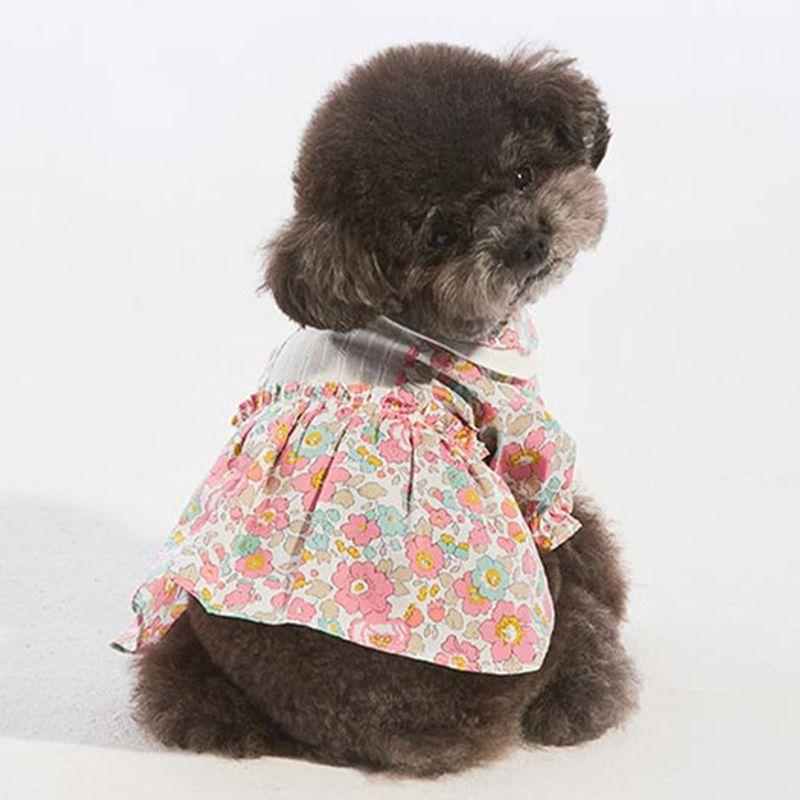 MIMINKO Sukienka z podwójnym kołnierzykiem i falbankami Liberty [DW3SO1060]