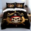 "Pirate Skull Adventure Vibes" Bedding Sets Duvet Covers Pillowcases(1* Duvet Cover 2* Pillowcases Without Duvet Insert)