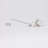 by Yumi Pearl Hat Pin Yumi Sienne Brooch Popular Formal Occasions Stylish Simple Made in Japan [Produced Katsura] Women's (White)