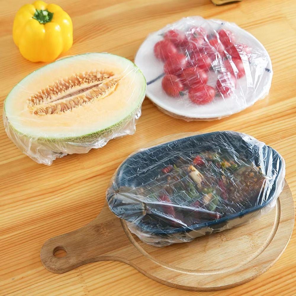 50Pcs/Pack Elastic Band Disposable Food Cover Plus Size Disposable Dust Cover  Kitchen Storage