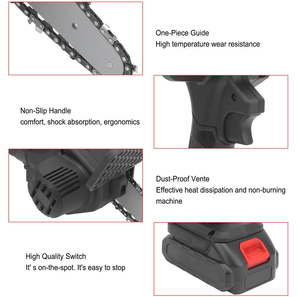Mini Chainsaw Woodworking Electric Chain Saw Rechargeable Industrial Supplies TB189 Electric Logging Chainsaw