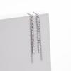 Fashion Piercing Jewelry 925 Sterling Silver Zircon and Chain Tassel Stud Earring for Women Versatile Earring Factory