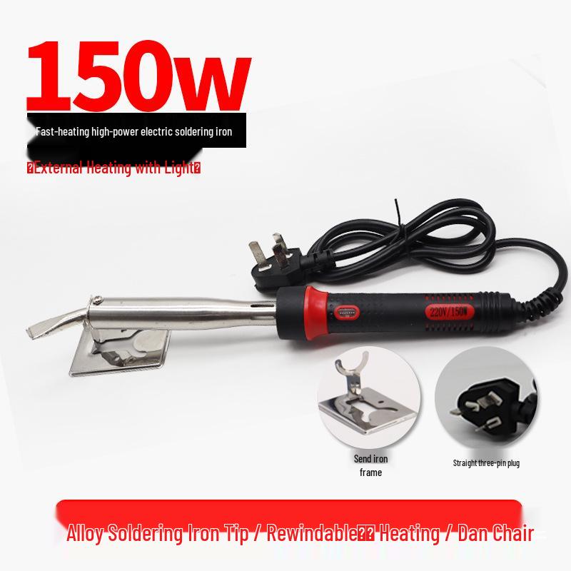 High-Power Electric Soldering Iron with Light, 100W - Ideal for Tin Soldering, Welding, and Household Repairs.