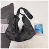 Korean Style Denim One-Shoulder Bag - 2026 Versatile Large Capacity Crossbody for School & Commute