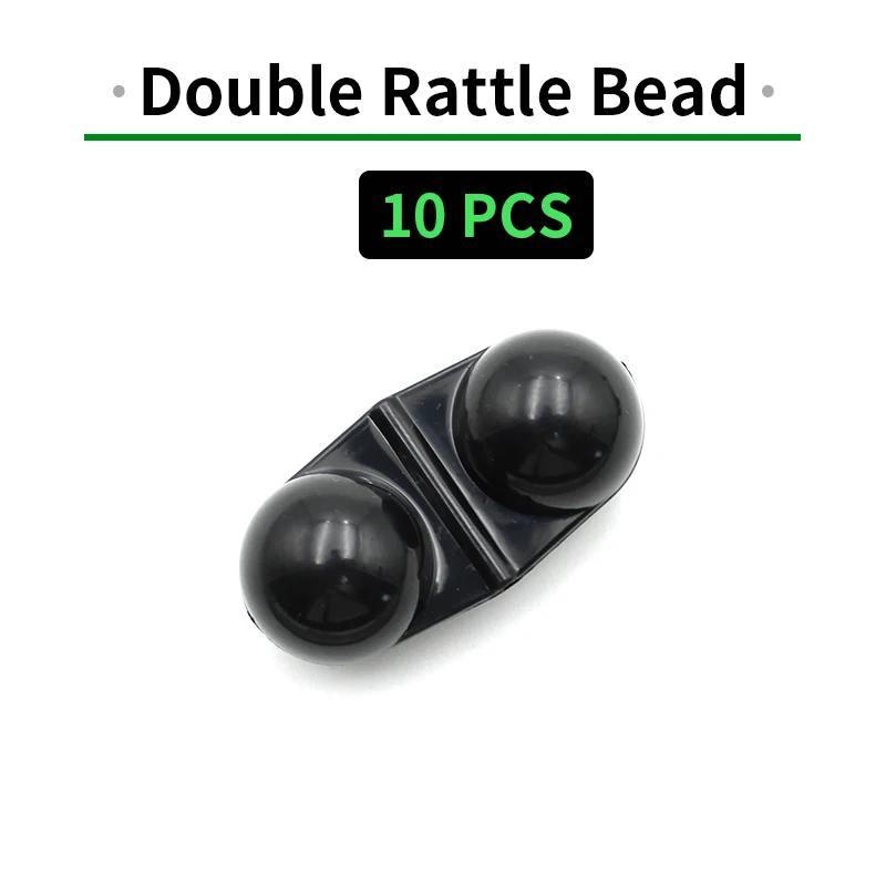 

10 шт. Рыболовные двойные погремушки Бусины Оснастка для сома Снасти для ловли сома Портативные пластиковые рыболовные аттрактанты Бусины Колокольчики Аксессуар