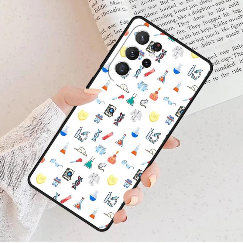 Fashion Biology Chemistry Phone Case For Samsung Galaxy S25 S23 S30 S8 S21 S20 FE S24 S22 Note 10 20 S8 Plus Lite Ultra