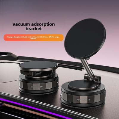 Vacuüm Adsorptie Magnetische Auto Mobiele Telefoon Houder Roterende Opvouwbare Zuignap Auto Navigatie Mobiele Telefoon Houder