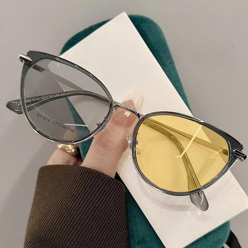 

Новые ретро очки-кошечки фотохромные миопические очки Стильные Премиальные Высокой Четкости Очки для Ночного Видения Унисекс Диоптрии от 0 до -4.0 -4.0 серый