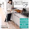 YAMAZEN Folding High Table with Stainless Steel Kitchen 50cm Wide X 48cm Deep X 85cm Fully Black RYSTS-5040H(BK4) Top, Counter/Worktop, High,