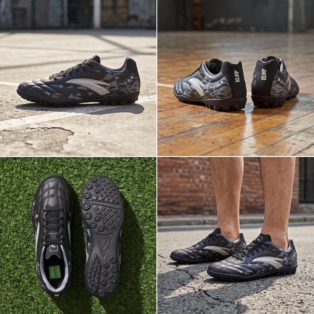 Anta Street Basketball Soccer Shoes Men sneaker Black 912622208-2