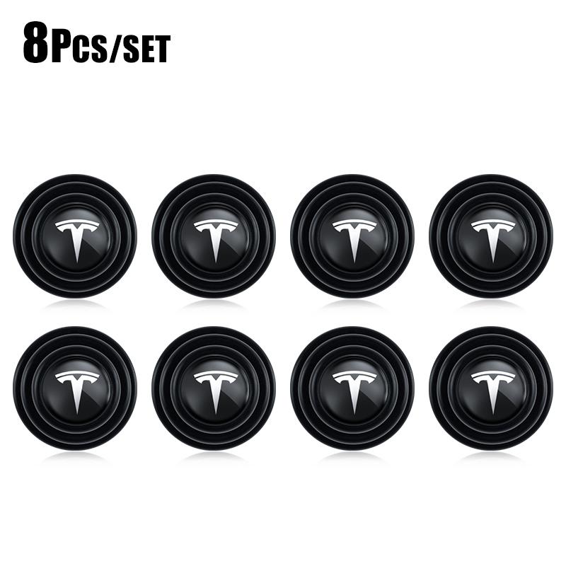 8Pcs Car Door Absorber Shockproof Anti Noise Pad Buffer Gasket For Tesla Model-3 Model-S Model-X Model-Y Cybertruck Roadster