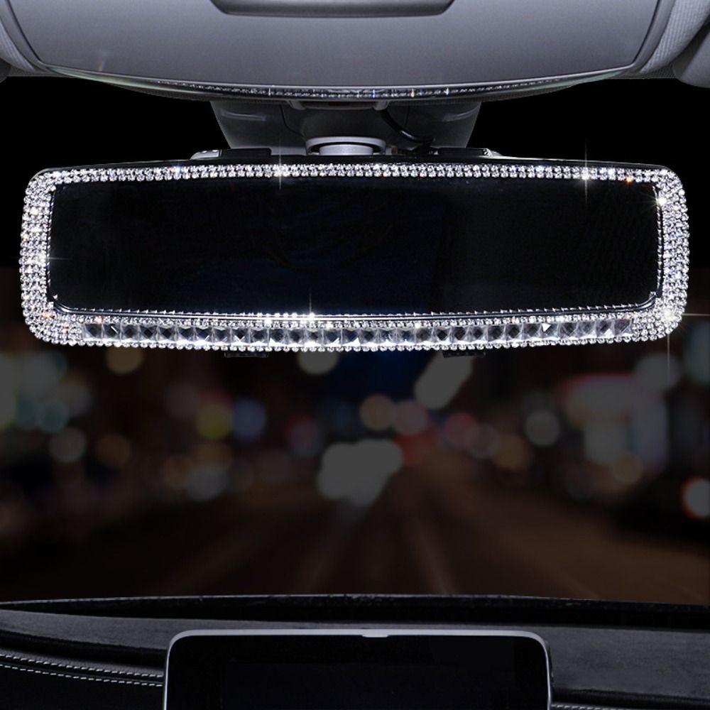 Bling Bling Design Car Rearview Mirror Decor Shiny Crystal Car Styling Accessories Car Interior