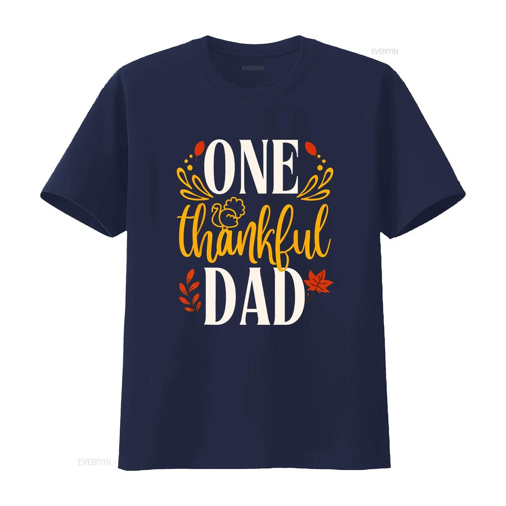 One Thankful Dad Thanksgiving Day Family Matching T Shirt vintage Washed homme streetwear Stylish designer clothes Slightly