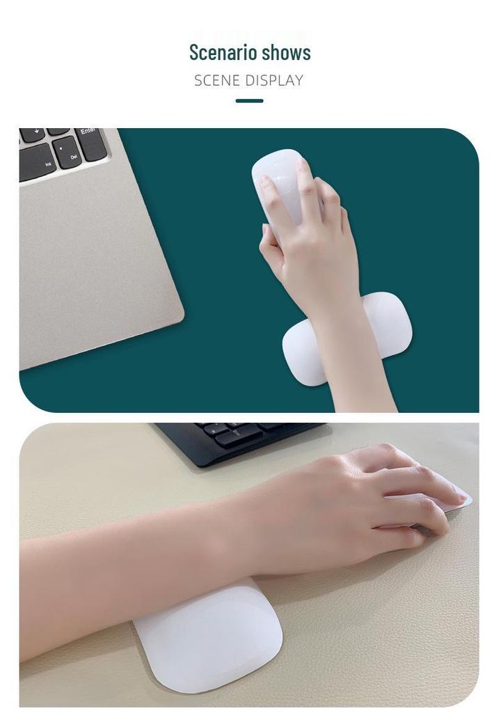 Odorless Silicone Wrist Rest Mouse Pad - Hand Protection & Comfort for Office Use