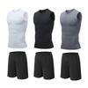 Men's Quick-Dry Fitness Vest & Shorts Set: Sleeveless, Slim-Fit, High-Stretch for Basketball & Running