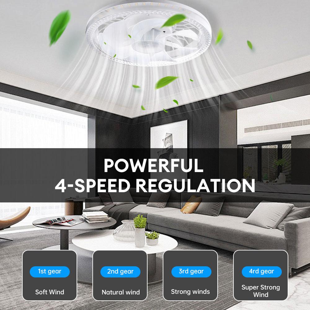Ceiling Fans with Lights Dimmable Low Profile Ceiling Fans with Lights and Remote 3 Colors Dimmable LED for Living Room Bedroom